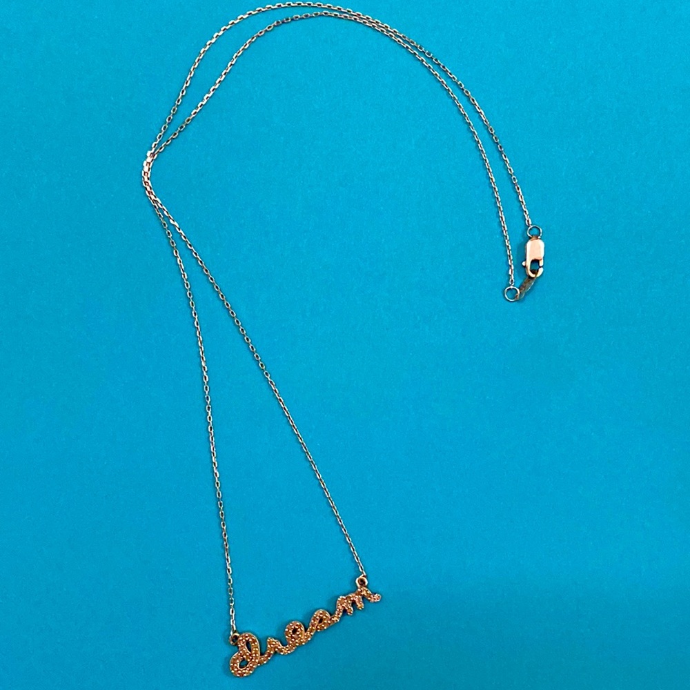Silver and Paved Crystal “dream” Necklace